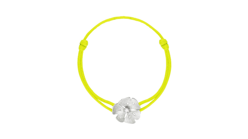Bracelet cordon Blossom - Bleu Sirène