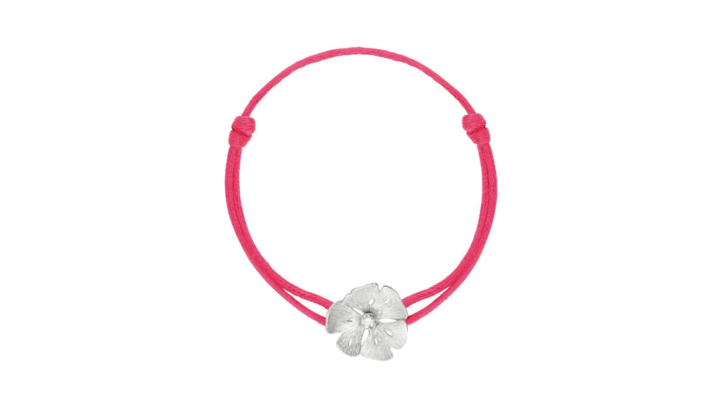 Bracelet cordon Blossom - Bleu Sirène