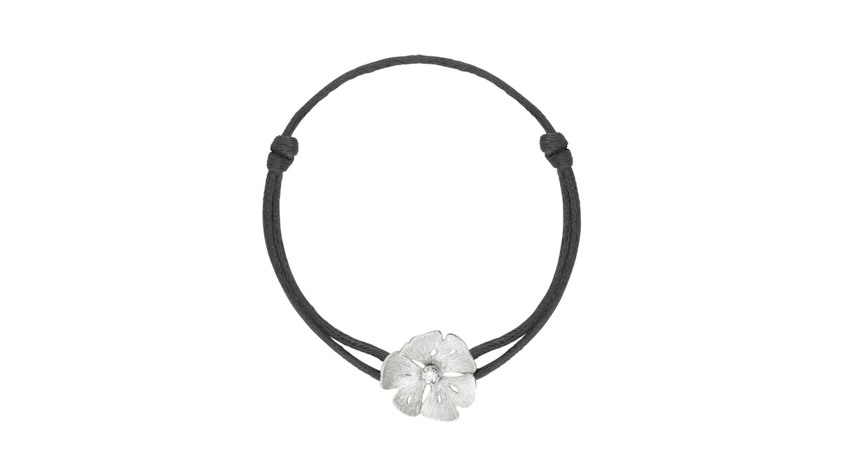 Bracelet cordon Blossom - Bleu Sirène