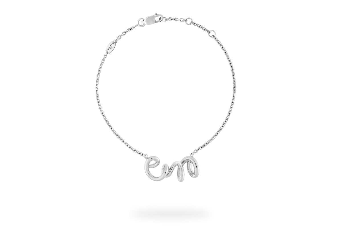 Whirlwind Chain Bracelet - White Gold