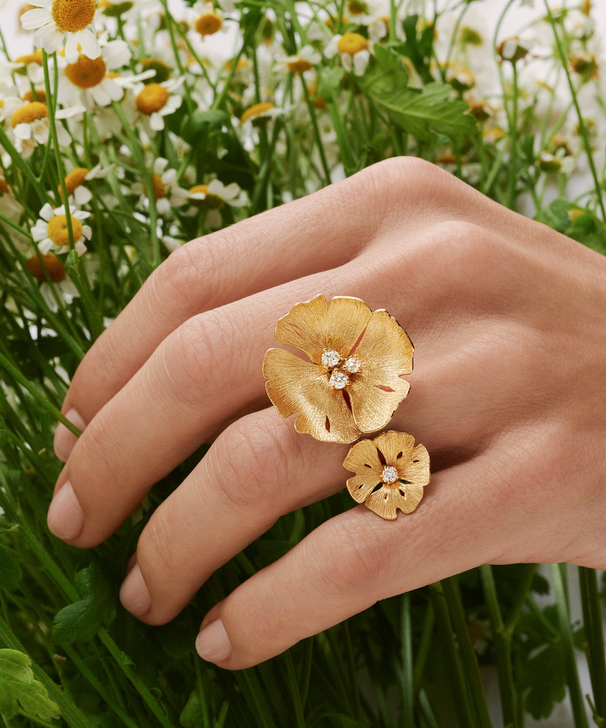 Bague Ginkgo 2 fleurs