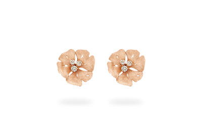 Ginkgo Medium Earring - Rose Gold