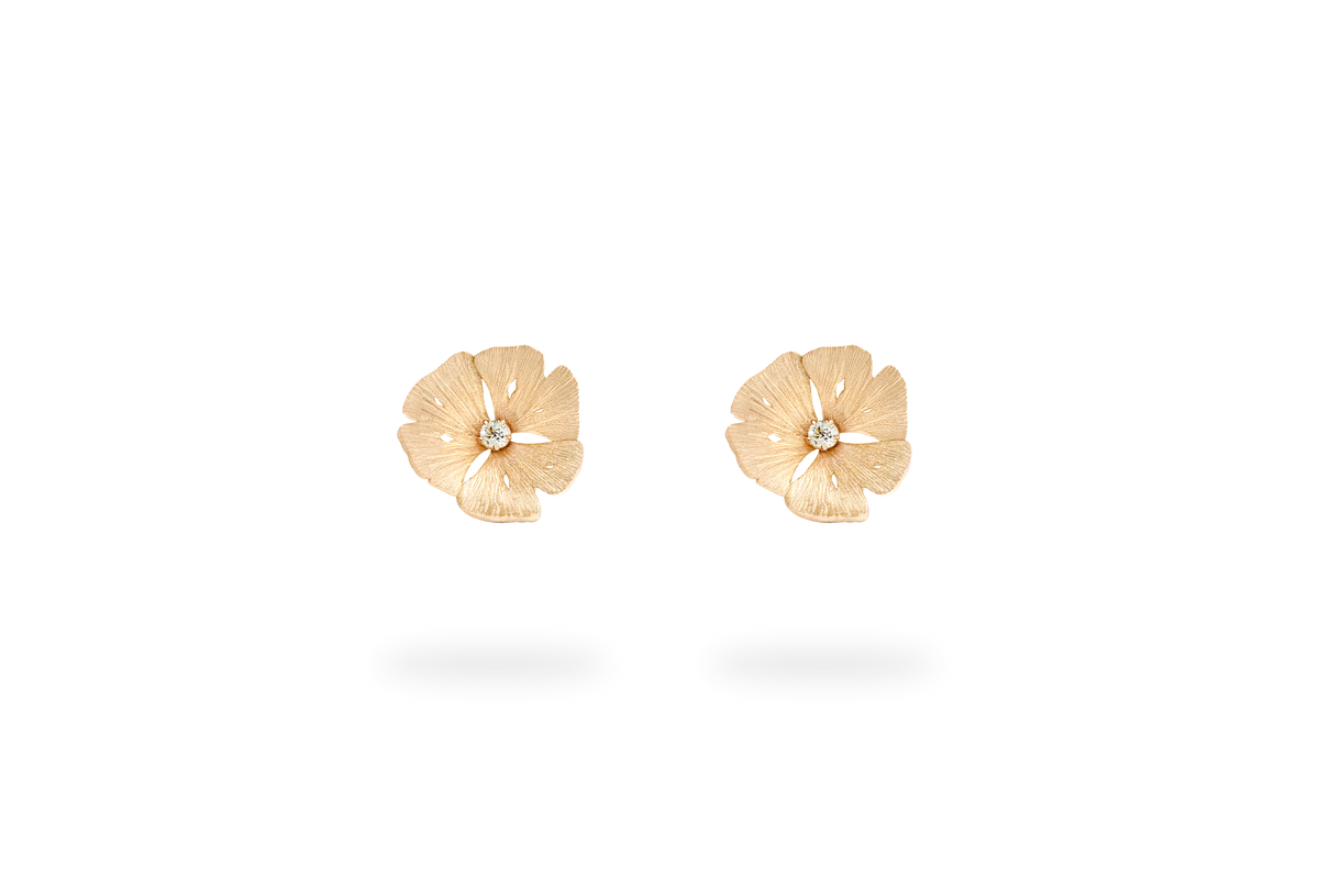 Ginkgo Small Earring - Yellow Gold