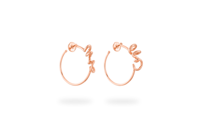 Tourbillon Hoop Earrings - Rose Gold