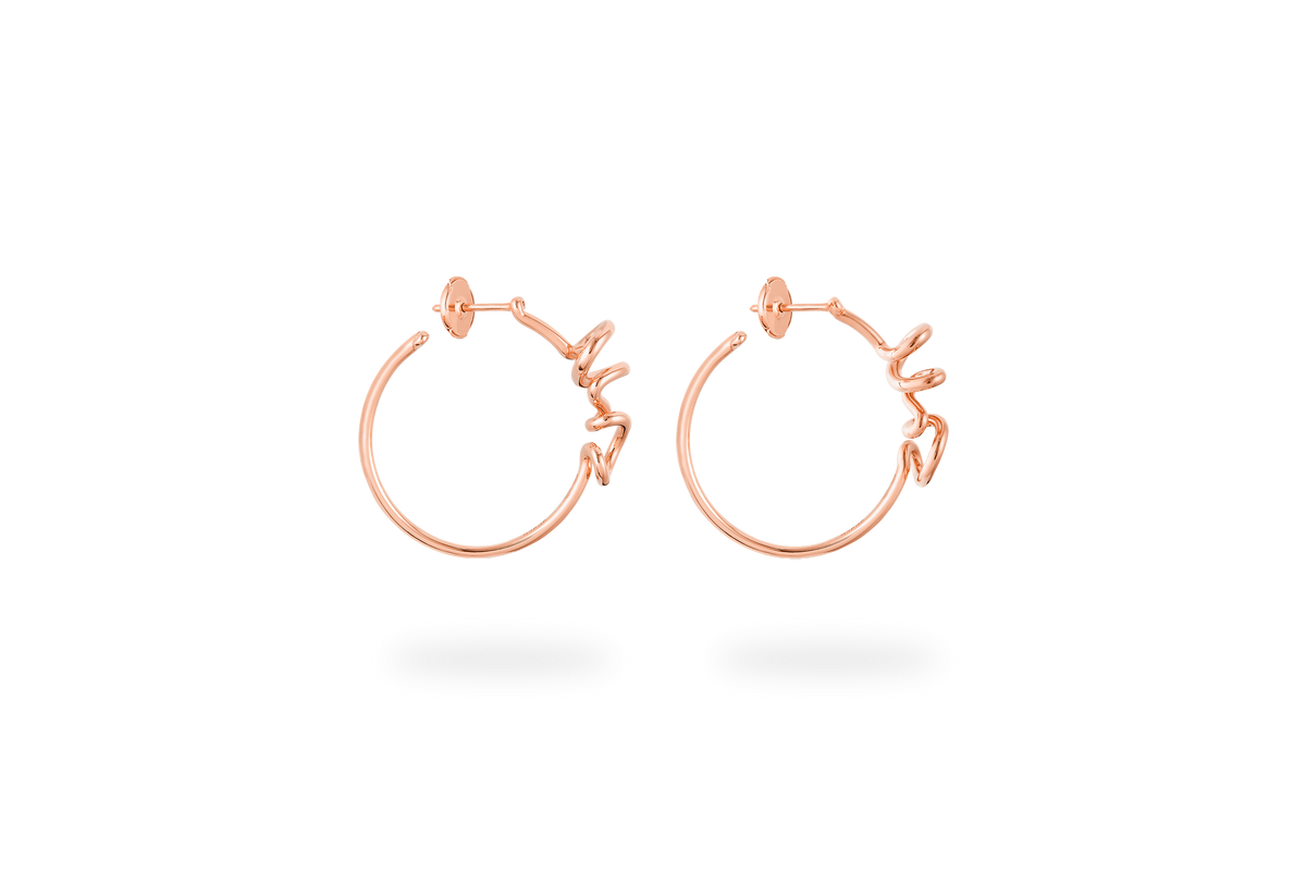 Créoles Tourbillon - Or Rose