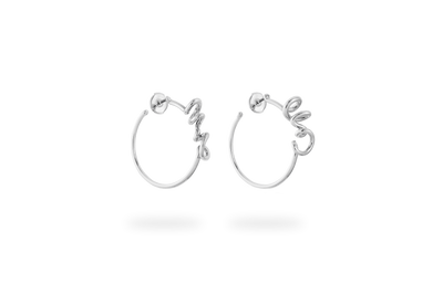 Créoles Tourbillon - Or Blanc