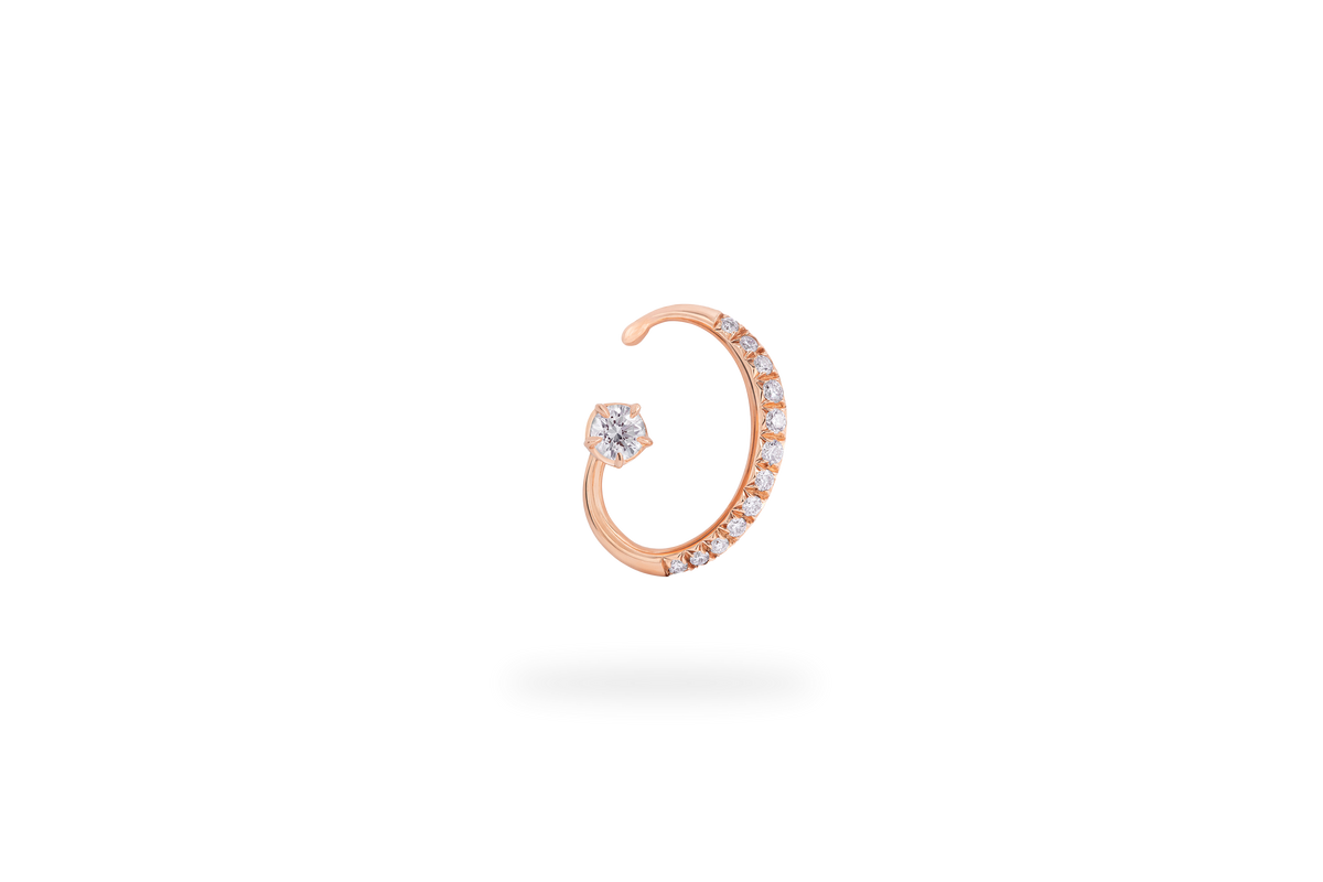 Open Pavé Elixir Earring - Rose Gold