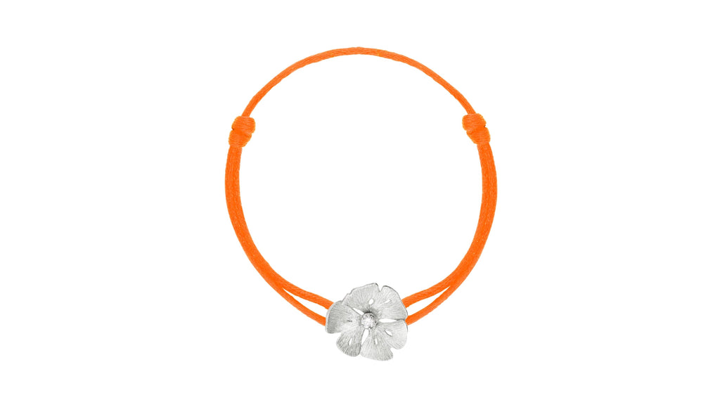 Bracelet cordon Blossom - Bleu Sirène