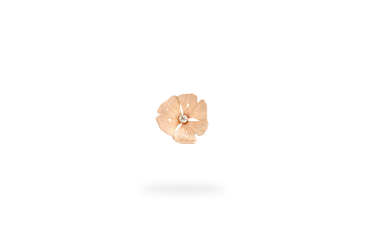 Pin's Ginkgo Petit Modèle - Or Rose