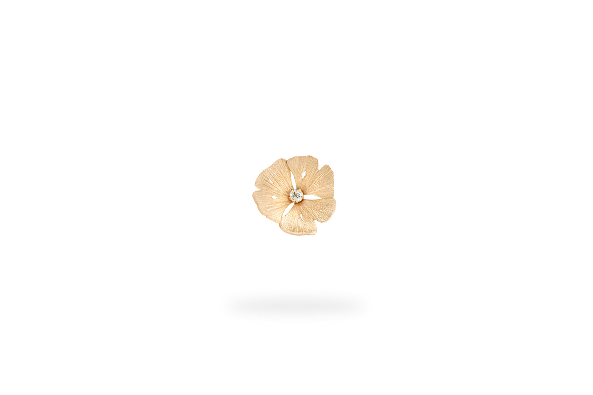 Small Ginkgo Pin - Yellow Gold