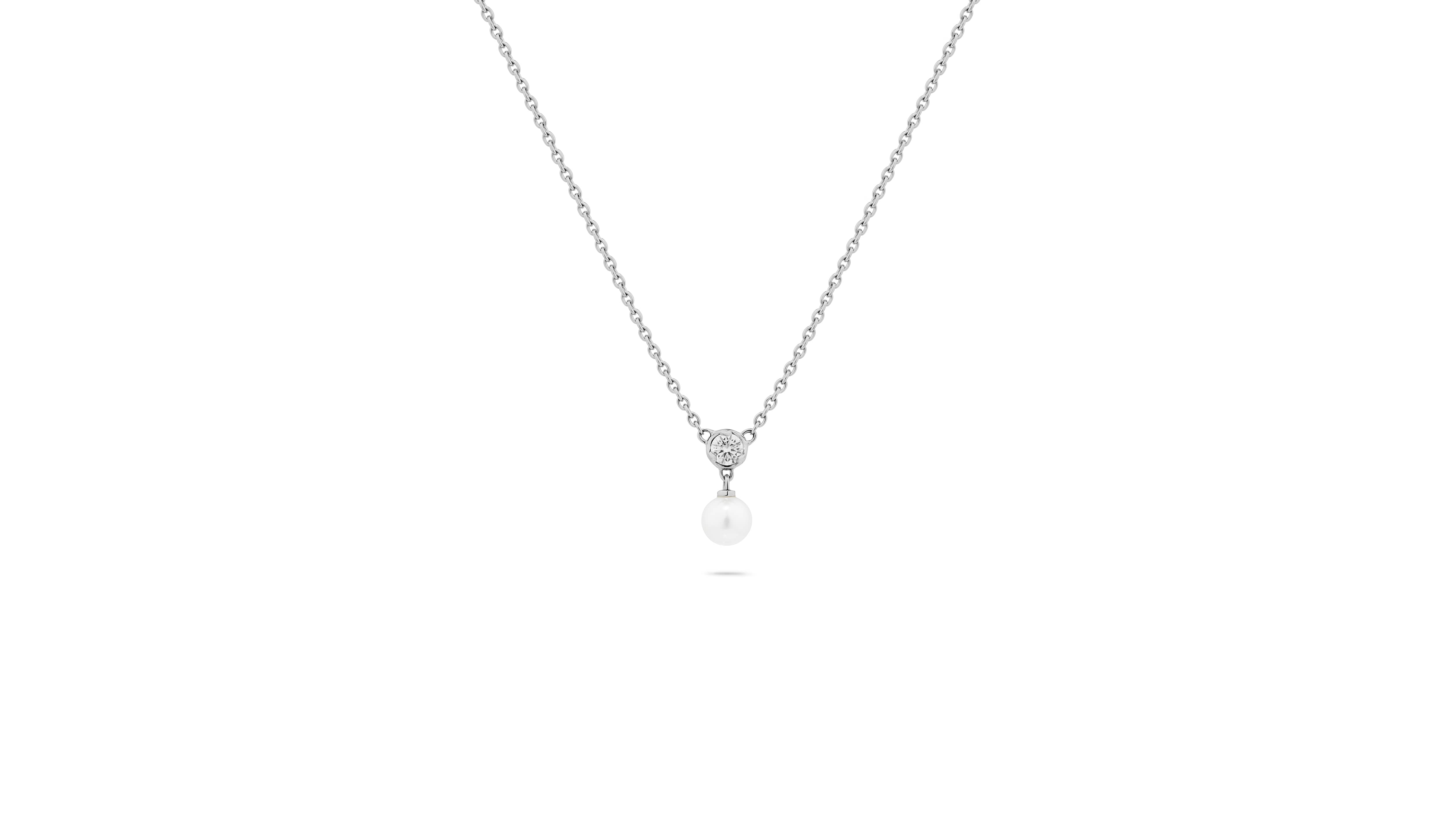 Lily Necklace - White Gold – Vever.com