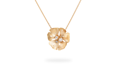 Medium Ginkgo Necklace - Yellow Gold