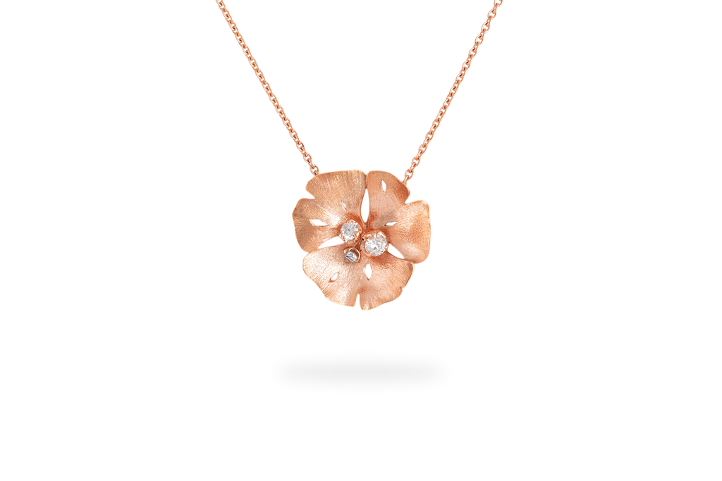 Ginkgo Medium Necklace - Rose Gold