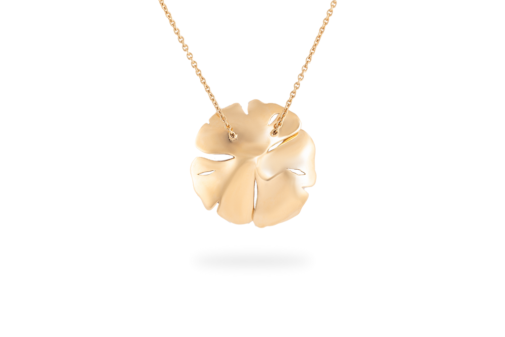 Collier Ginkgo Grand Modèle - Or Jaune