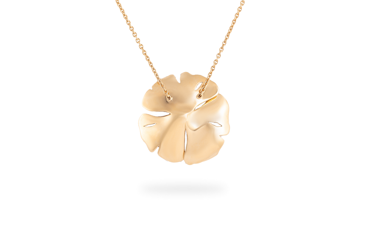 Collier Ginkgo Grand Modèle - Or Jaune