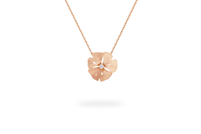 Collier Ginkgo Petit Modèle - Or Rose