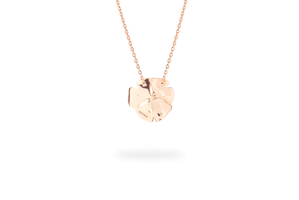 Collier Ginkgo Petit Modèle - Or Rose