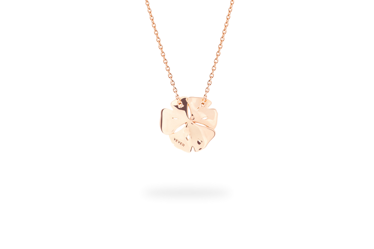 Collier Ginkgo Petit Modèle - Or Rose