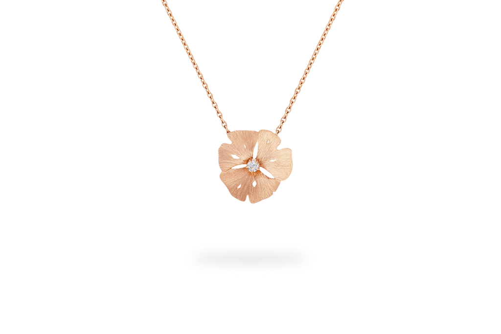 Collier Ginkgo Petit Modèle - Or Rose