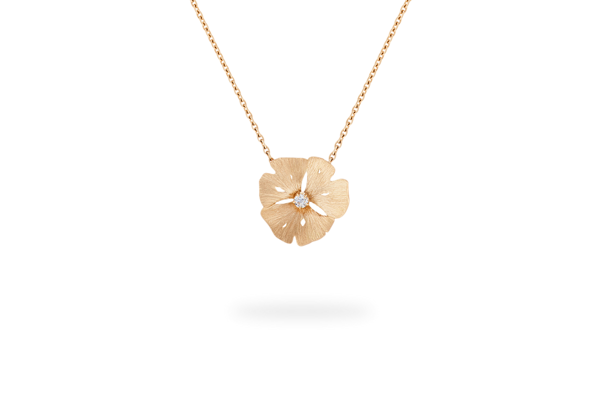Collier Ginkgo Petit Modèle - Or Jaune