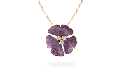 Collier Ginkgo Ardente Grand Modèle - Lavande