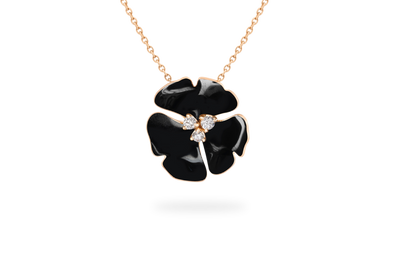 Collier Ginkgo Ardente Grand modèle - Noir