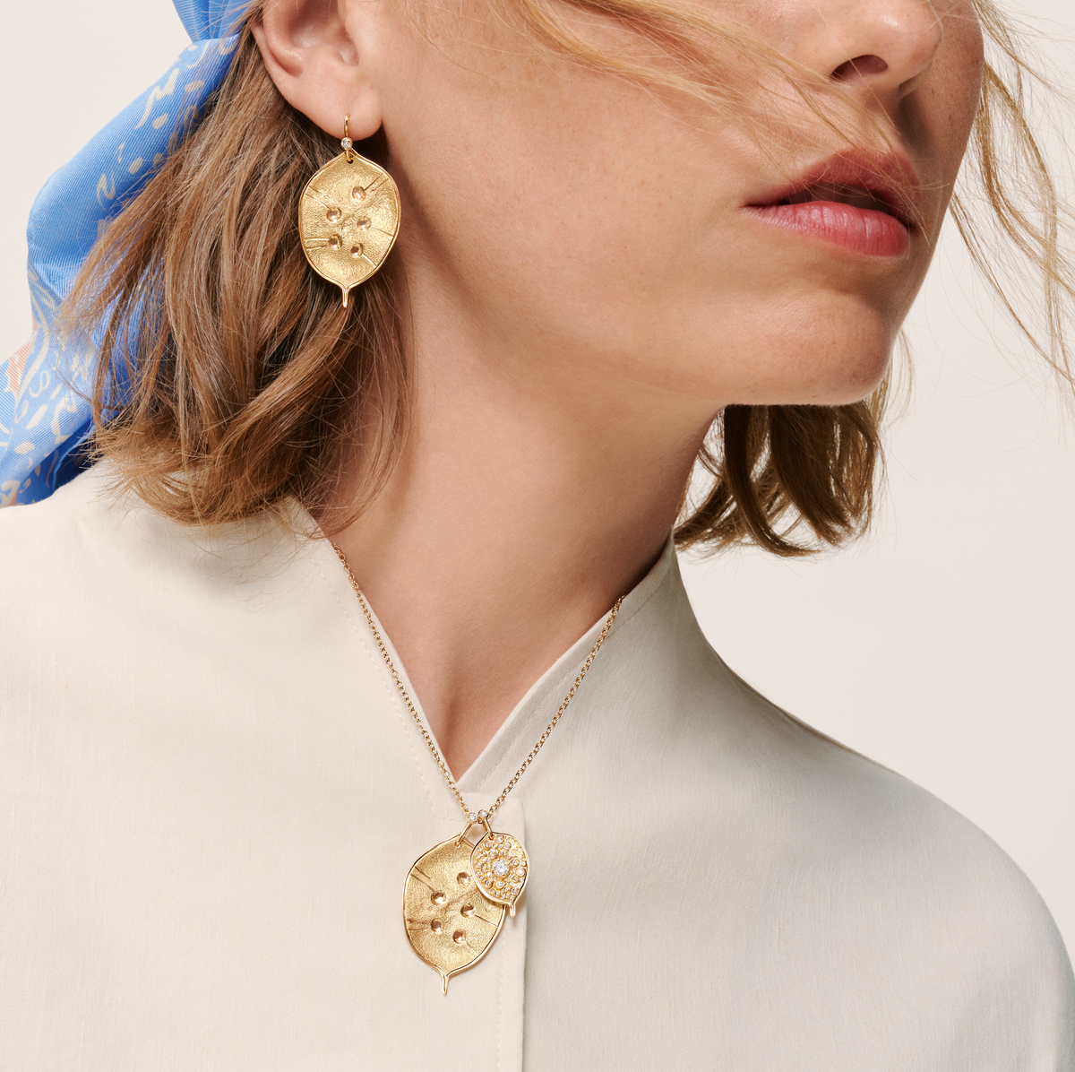 Pendentif Pépite pavé - petit modèle