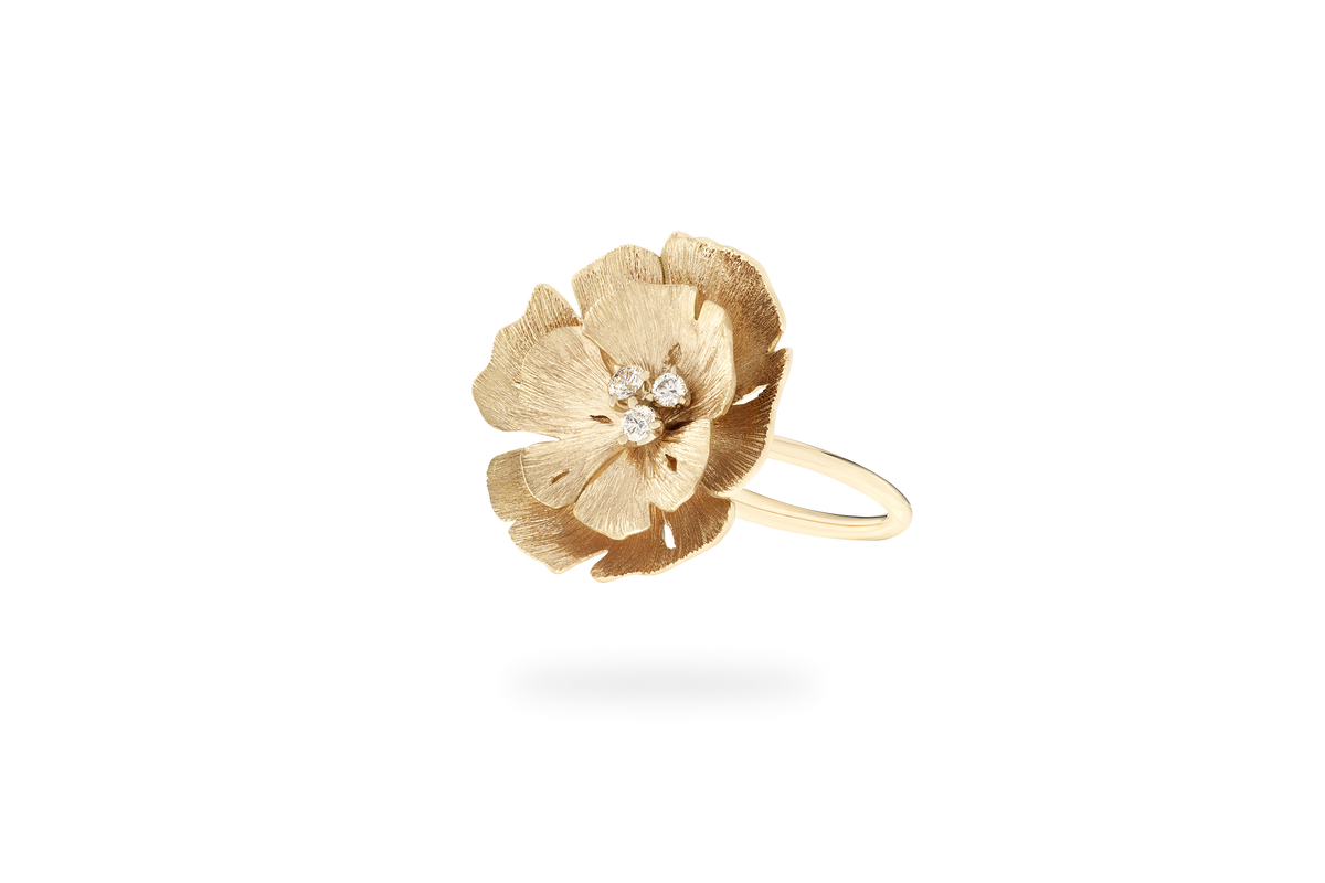 Bague Ginkgo Grand Modèle - Or Jaune