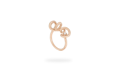 Tourbillon 1 Diamond Ring - Rose Gold