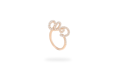Bague Tourbillon Pavée - Or Rose