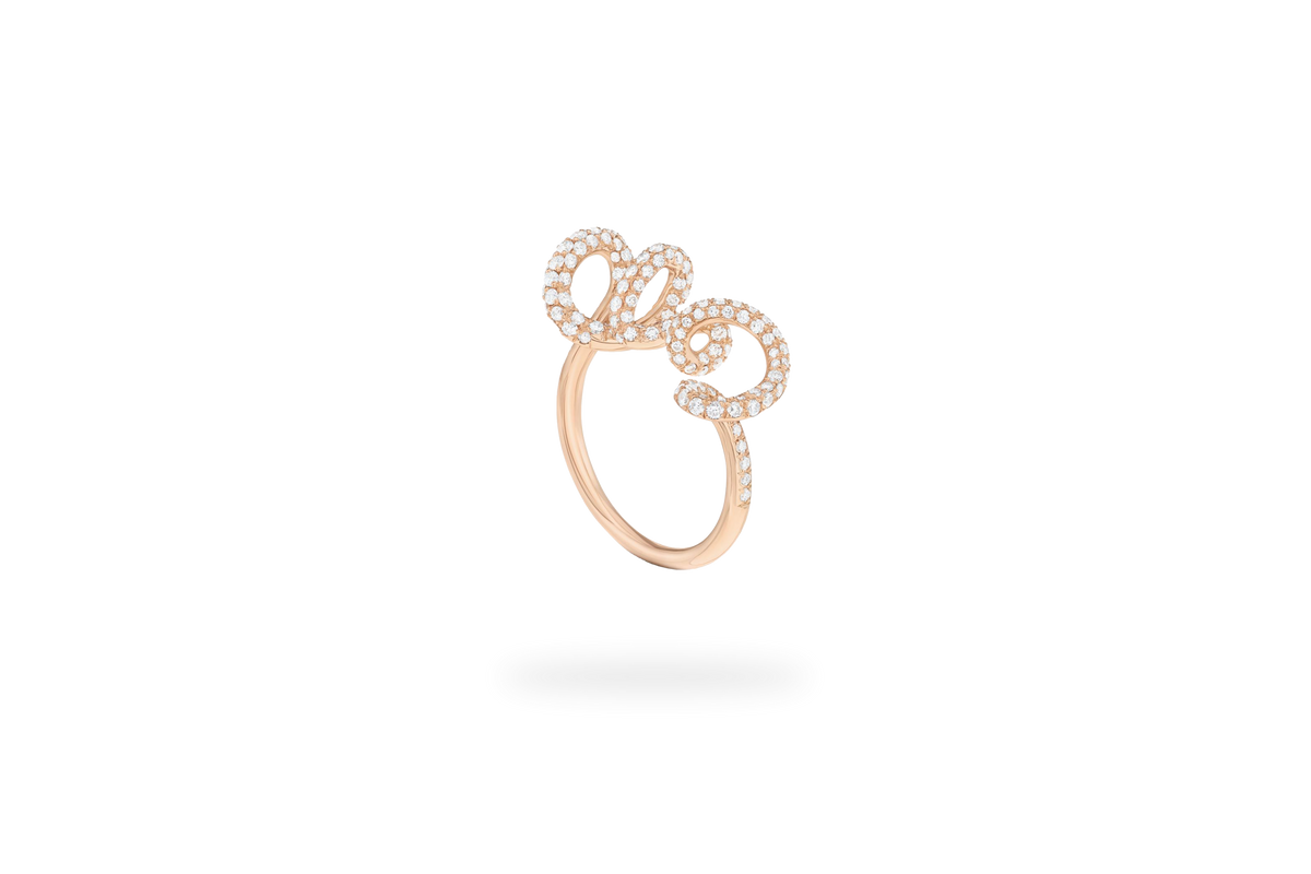 Bague Tourbillon Pavée - Or Rose