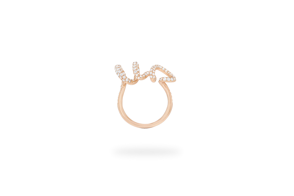 Bague Tourbillon Pavée - Or Rose