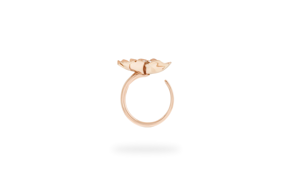 Ginkgo Medium Ring - Rose Gold