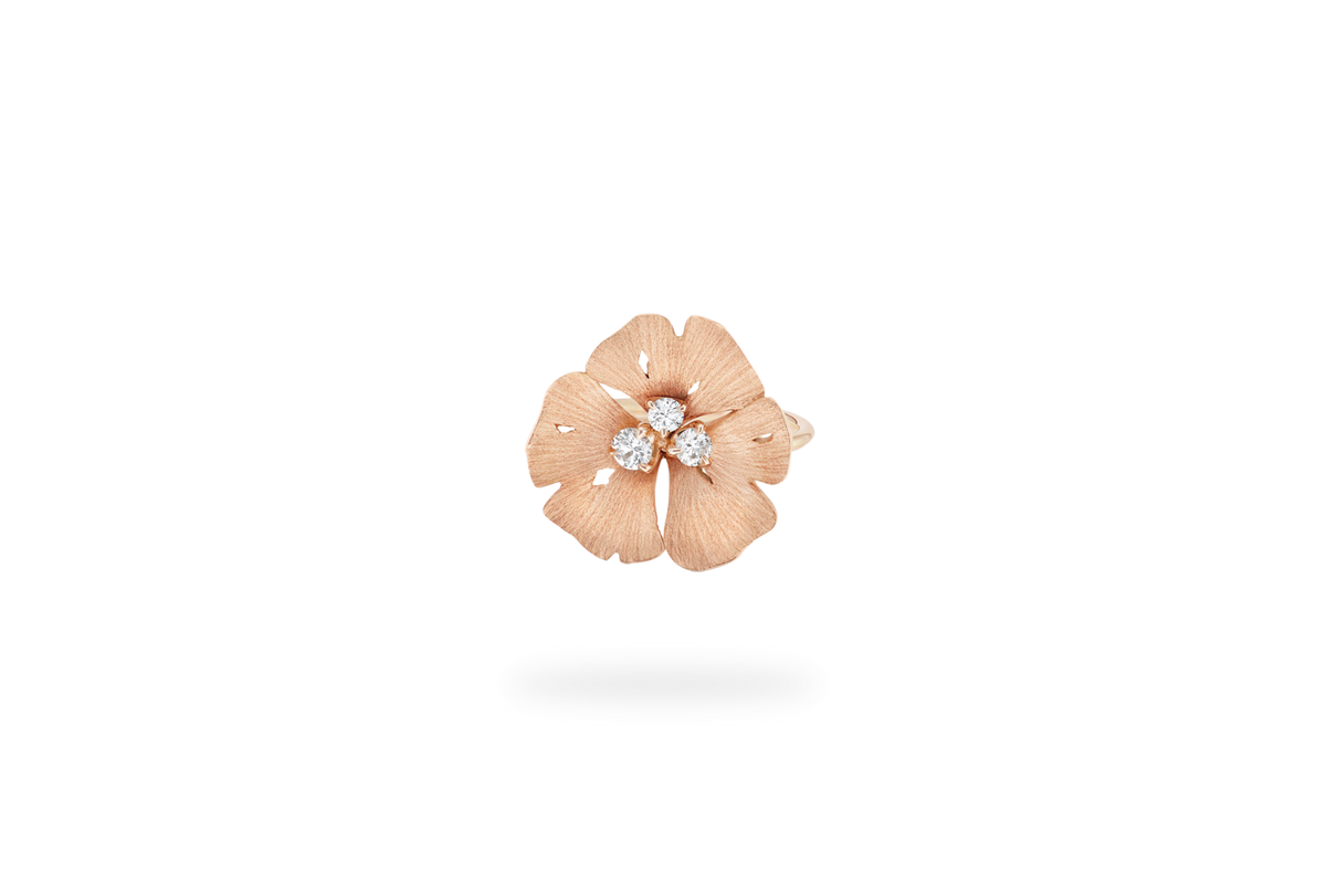 Ginkgo Medium Ring - Rose Gold
