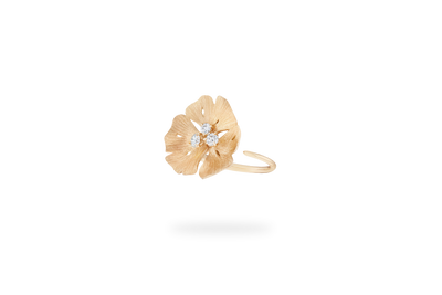 Ginkgo Medium Ring - Yellow Gold