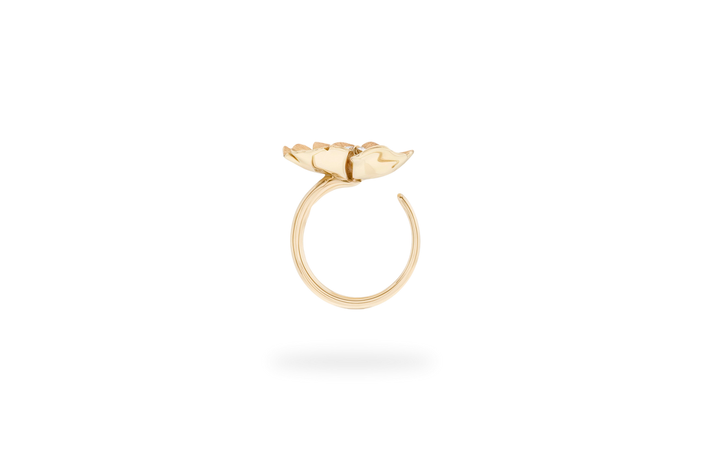 Bague Ginkgo Moyen Modèle - Or Jaune
