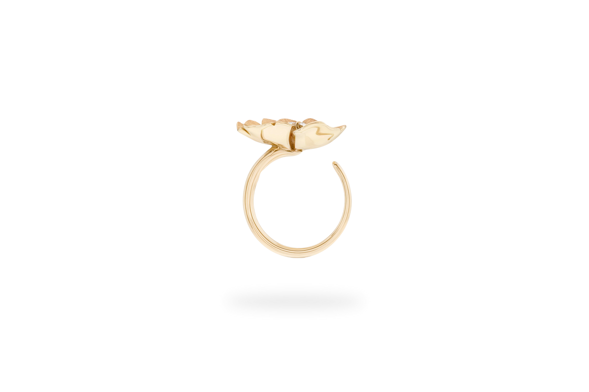 Bague Ginkgo Moyen Modèle - Or Jaune
