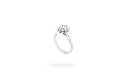 Hold Me Tight Round Ring - White Gold