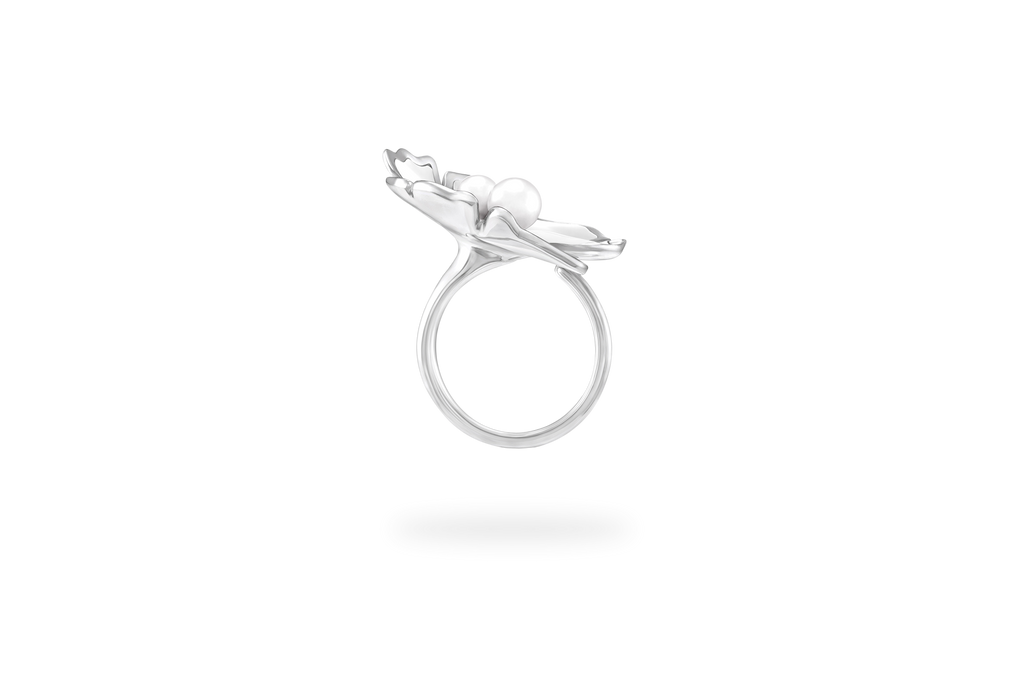 Ginkgo Ring - Silver & Mother-of-Pearl