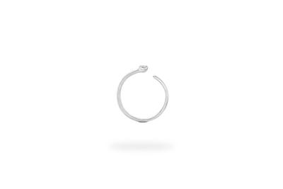 Elixir Mini Open Ring - White Gold