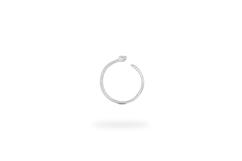 Elixir Mini Open Ring - White Gold