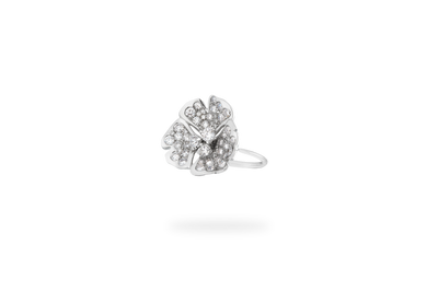 Bague Ginkgo Pavée Moyen Modèle - Or Blanc