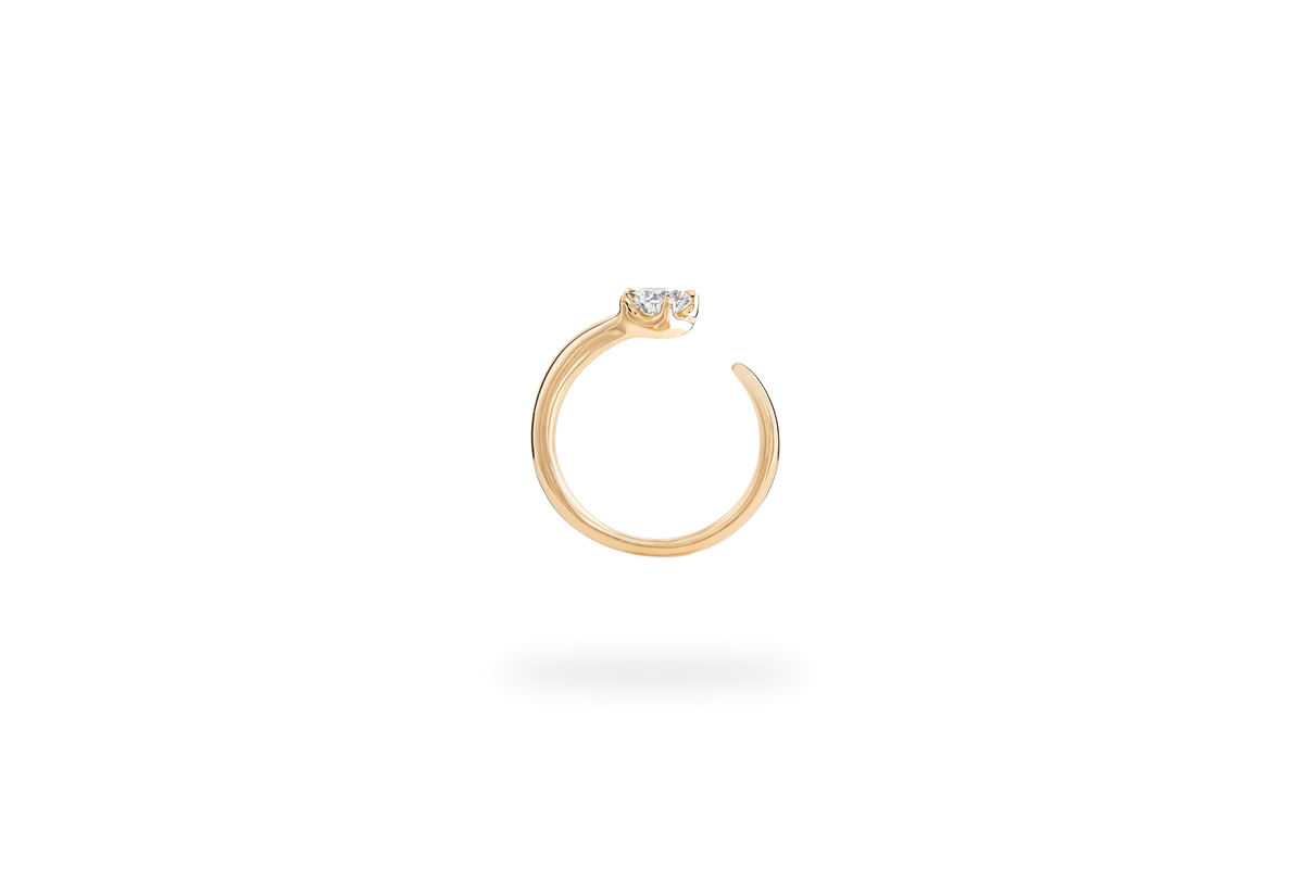 Bague Ouverte Elixir 0.3ct - Or Jaune