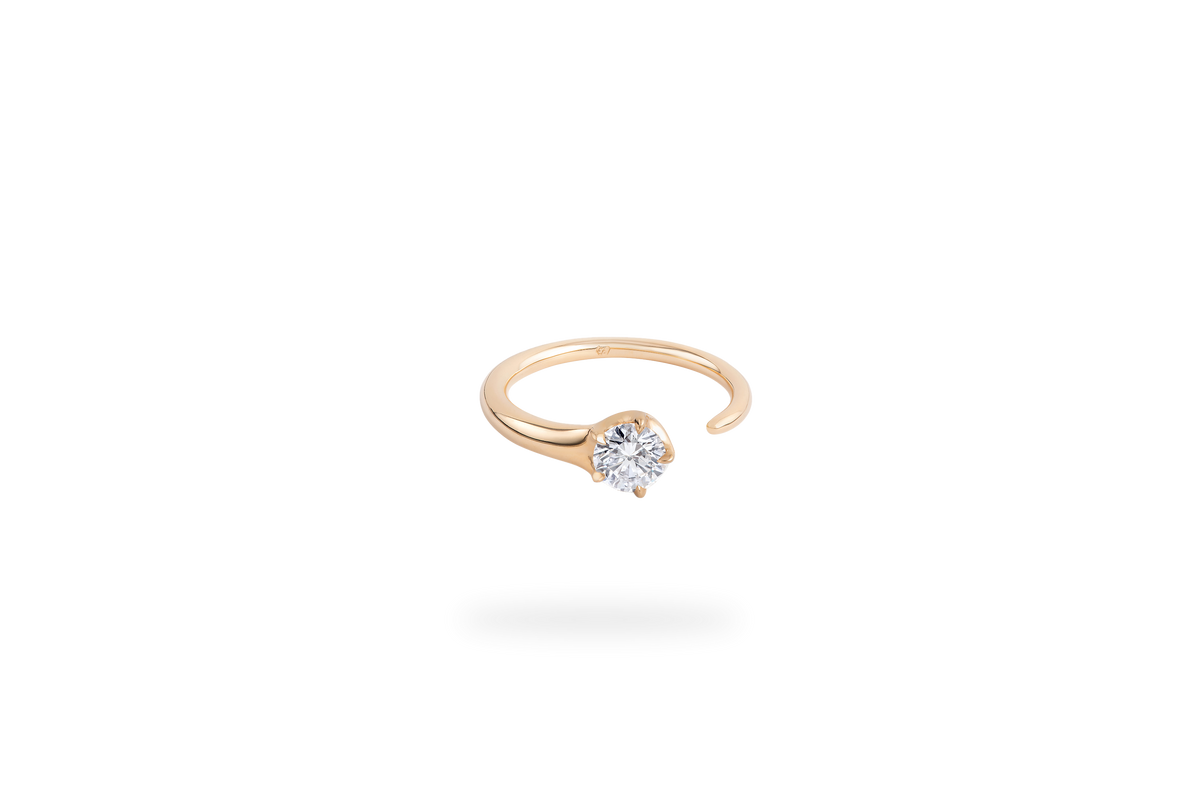 Bague Ouverte Elixir 0.3ct - Or Jaune