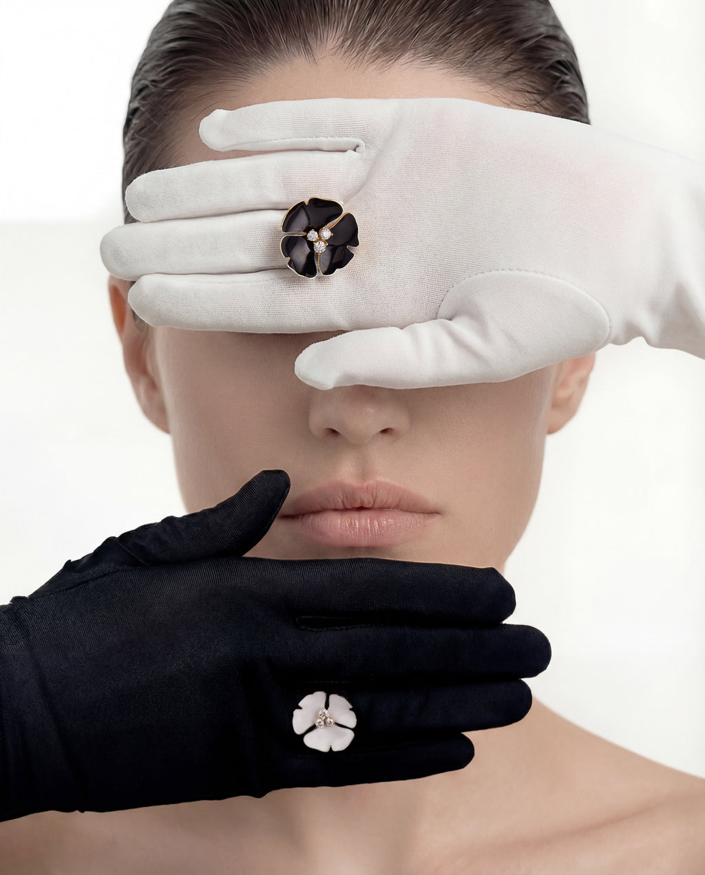 Bague Ginkgo Ardente Grand Modèle - Noir