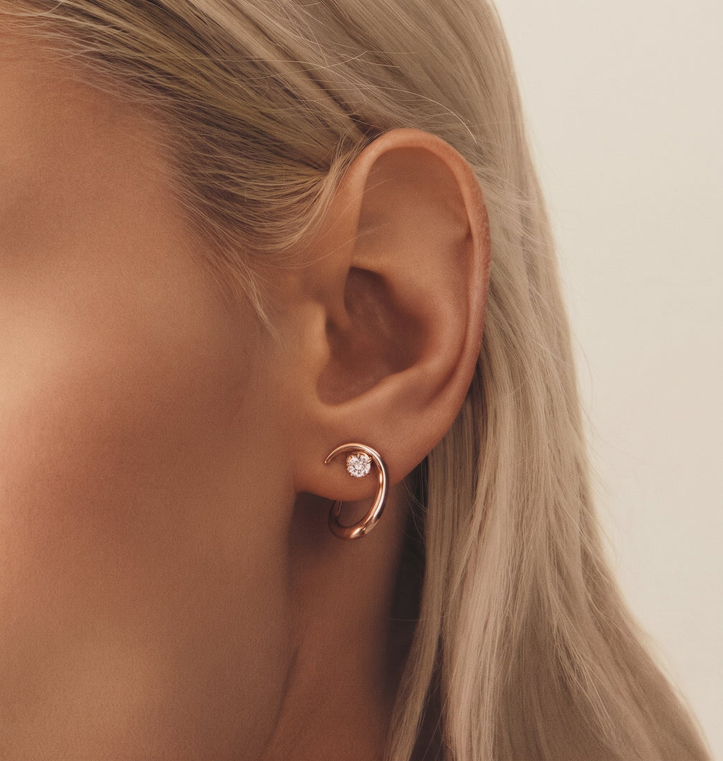 Elixir Open Earring - Rose Gold