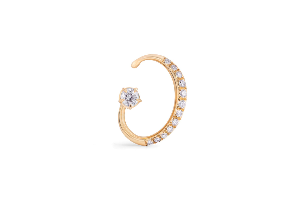 Vever pavé diamond gold earrings jewellery