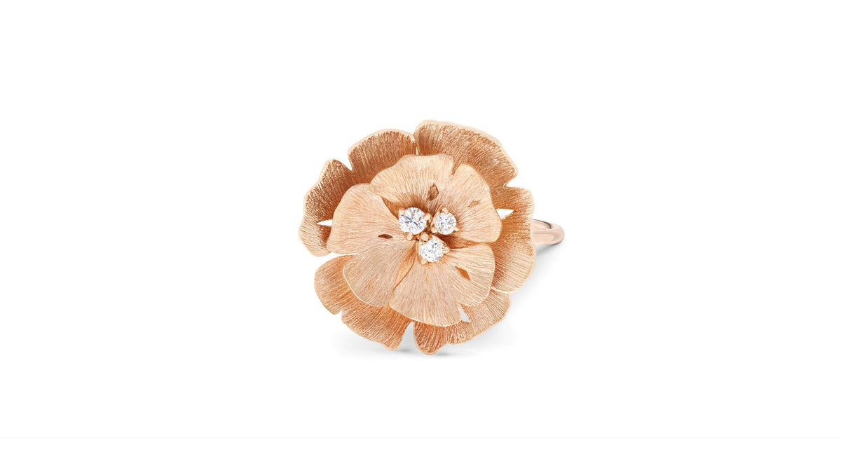 Bague Ginkgo - Or Rose