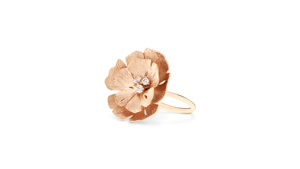 Bague Ginkgo - Or Rose