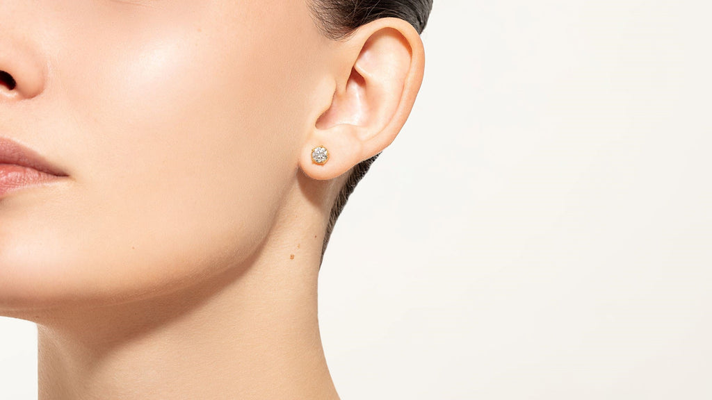 vever boucle d'oreilles or diamant stud